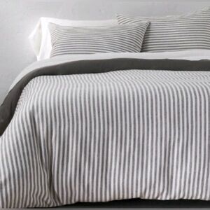Casaluna KING Heavyweight Linen Blend Duvet Cover
Gray/White Striped
